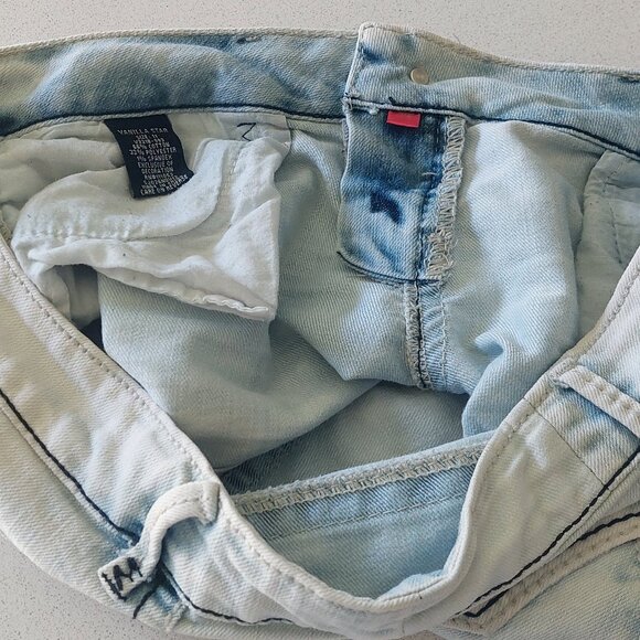 Vanilla Star by Delia's Light Denim Union Jack Shorts Juniors Size 11 - Picture 15 of 15